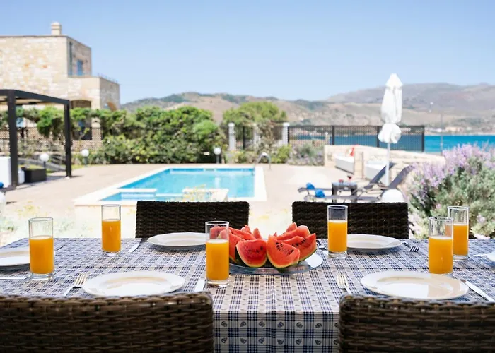 Beachfront Turquoise With Private Pool, Bbq And Ping Pong Table Βίλα Χανιά